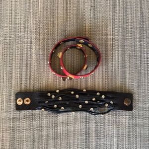 Synthetic leather accessory bracelets